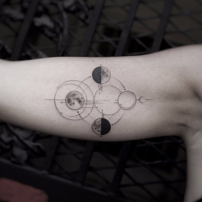 Fine Line Black and Gray Tattoos by Balazs Bercsenyi