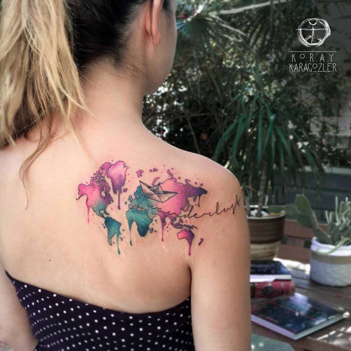 Vibrant Watercolor Tattoos by Koray Karagozler