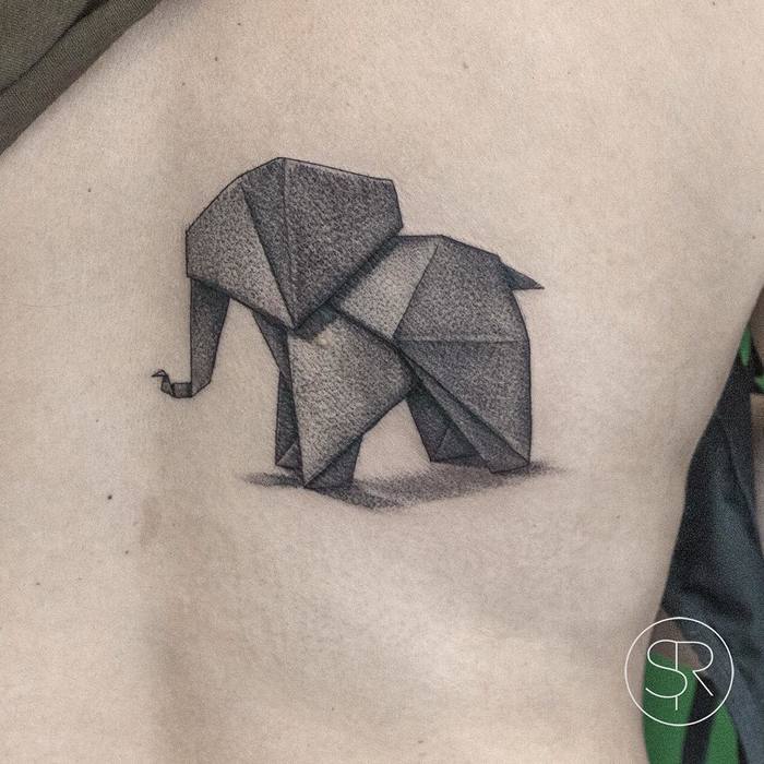 3D Geometric Animal Tattoos By Sven Rayen