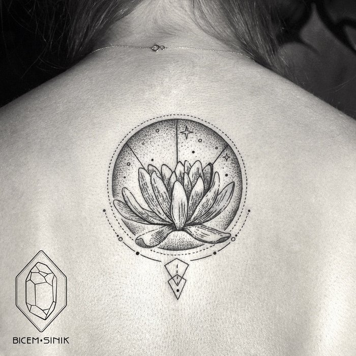 Lotus Flower Tattoo by Bicem Sinik