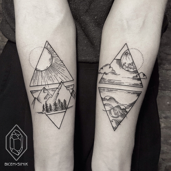 Geometric Tattoos by Bicem Sinik
