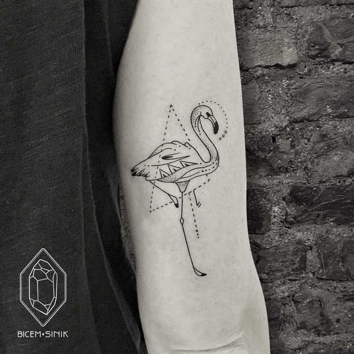 Flamingo Tattoo by Bicem Sinik