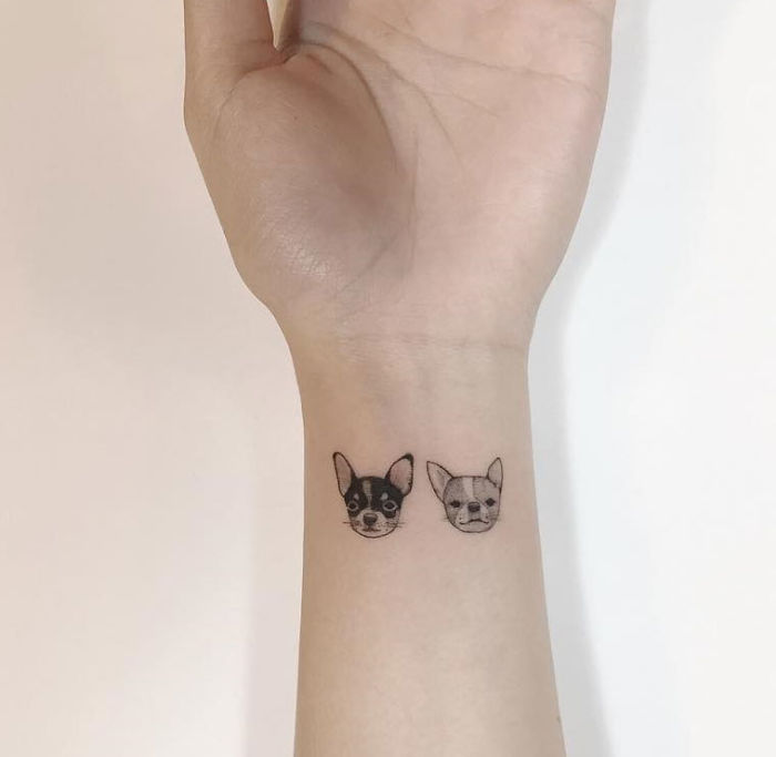 Cute And Minimalist Chihuahua Tattoos By Playground Tattoo