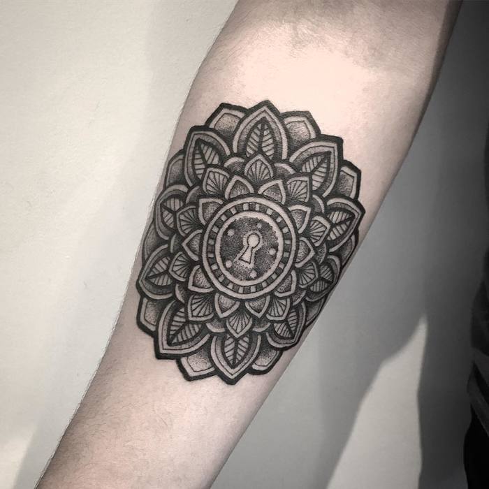 Forearm mandala tattoo by RaulWesche