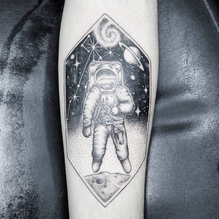 Astronaut Tattoo by jeisonpeixoto