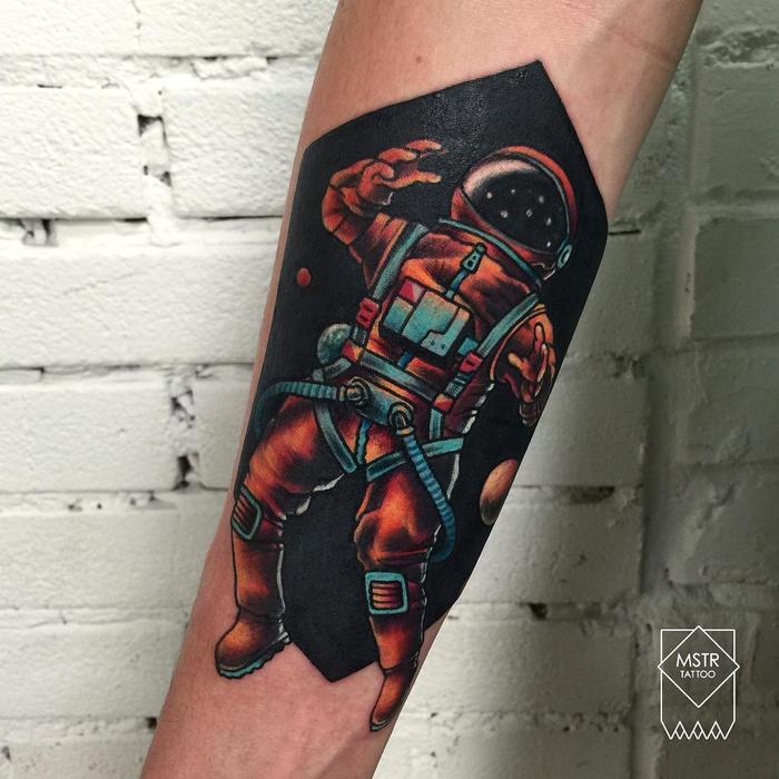Astronaut Tattoo by Kostya Maestro