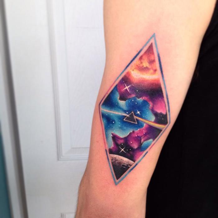 Brilliant Space-Inspired Tattoo By Adrian Bascur