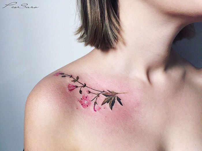 Delicate Botanical Tattoos by Pis Saro