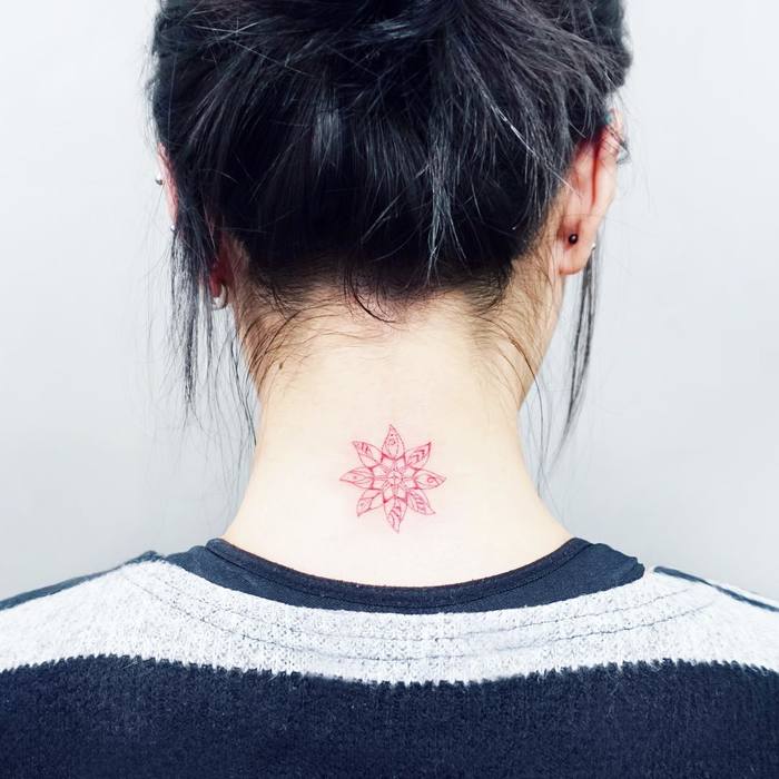 Red Sun tattoo by Tattooist Ida