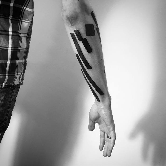 Digimatism: Minimalist Geometric Tattoos Inspired by Digital Technology