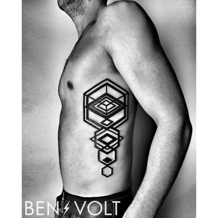 Dynamic Blackwork Graphic Tattoos by Ben Volt