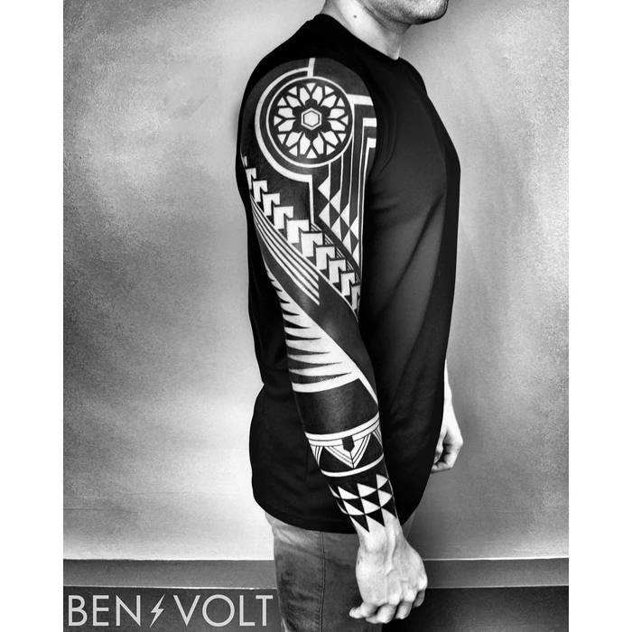 Dynamic Blackwork Graphic Tattoos by Ben Volt