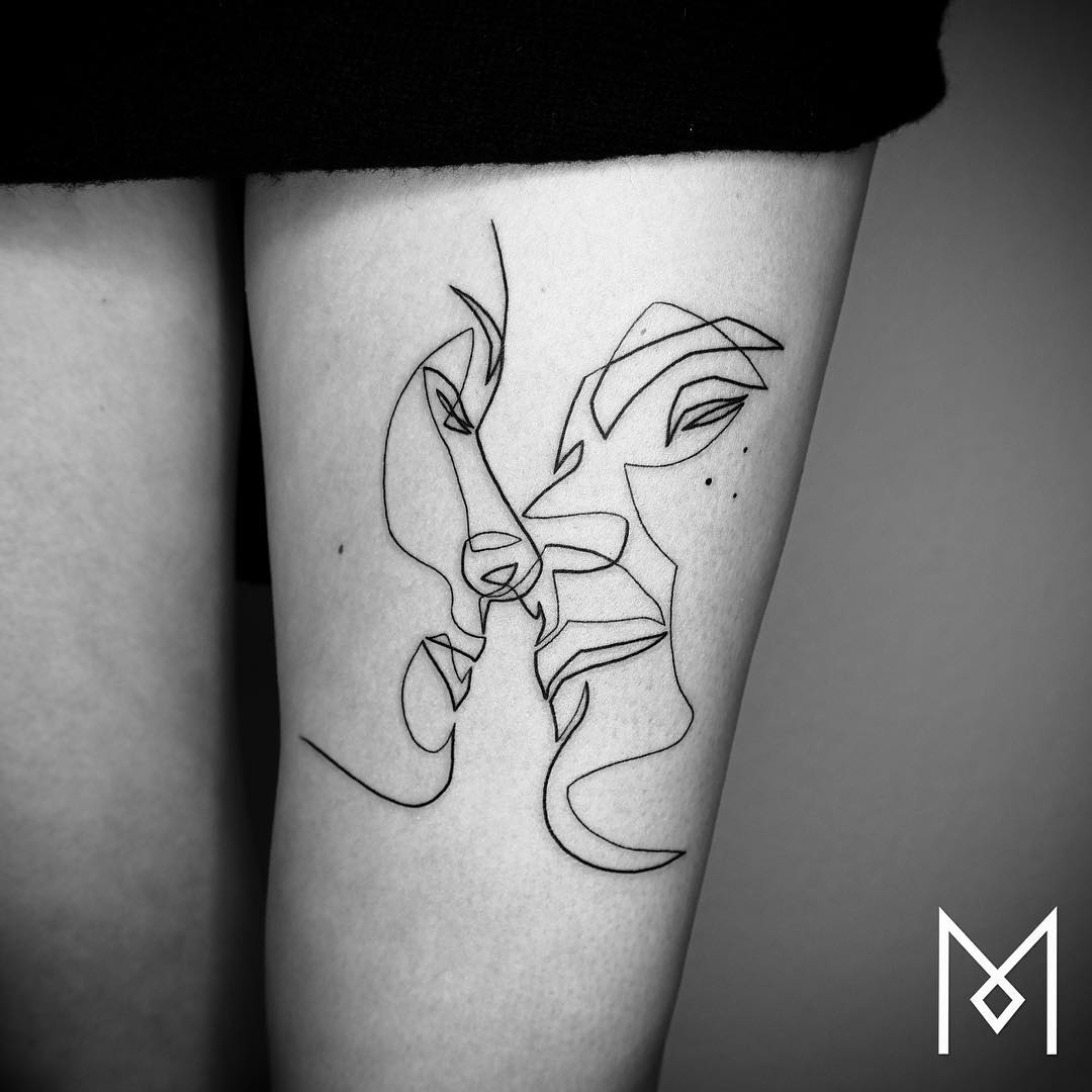 Exquisite Single Line Tattoos By Mo Ganji