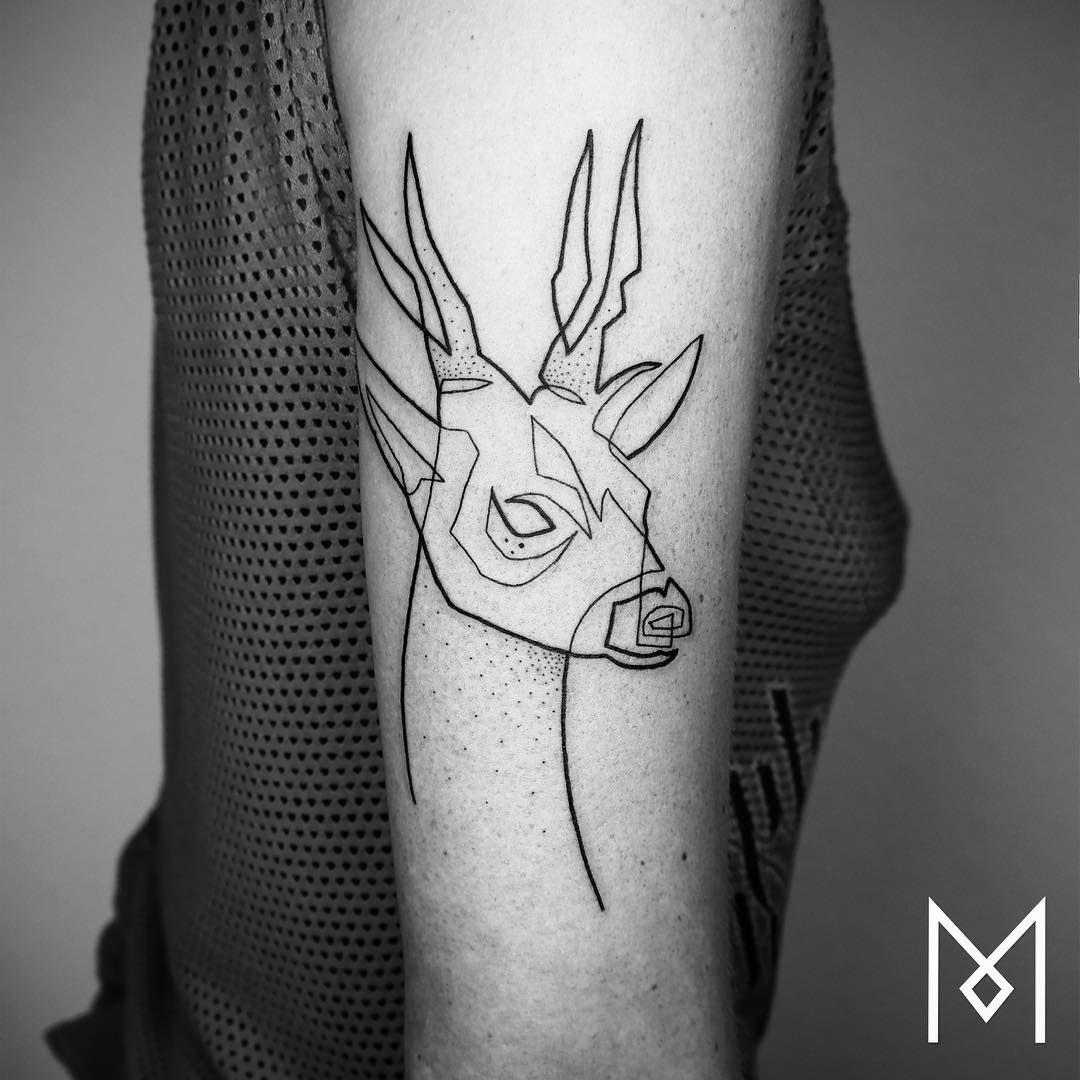 Exquisite Single Line Tattoos By Mo Ganji