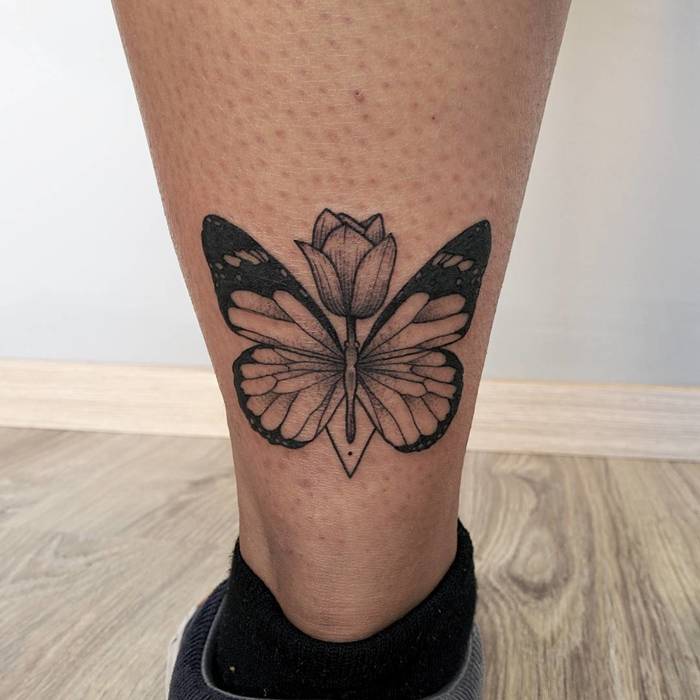 Surreal Butterfly Tattoo by Michele Volpi