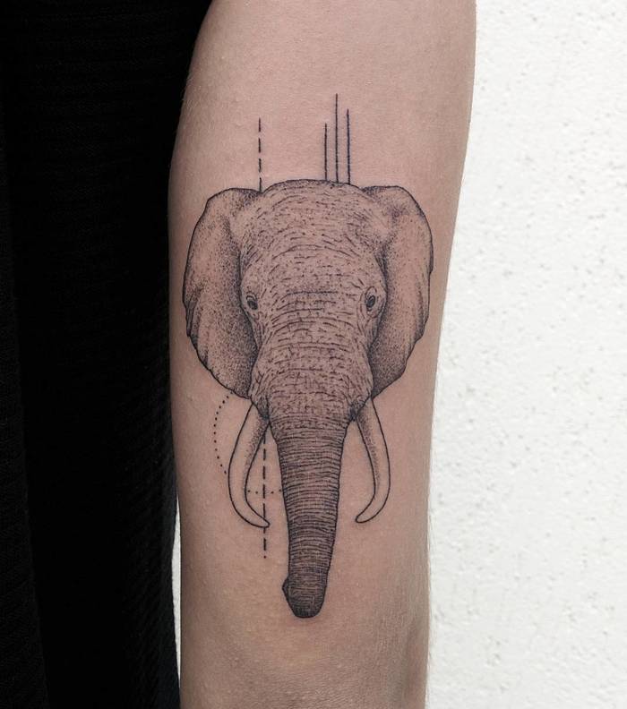 Elephant Tattoo by Michele Volpi
