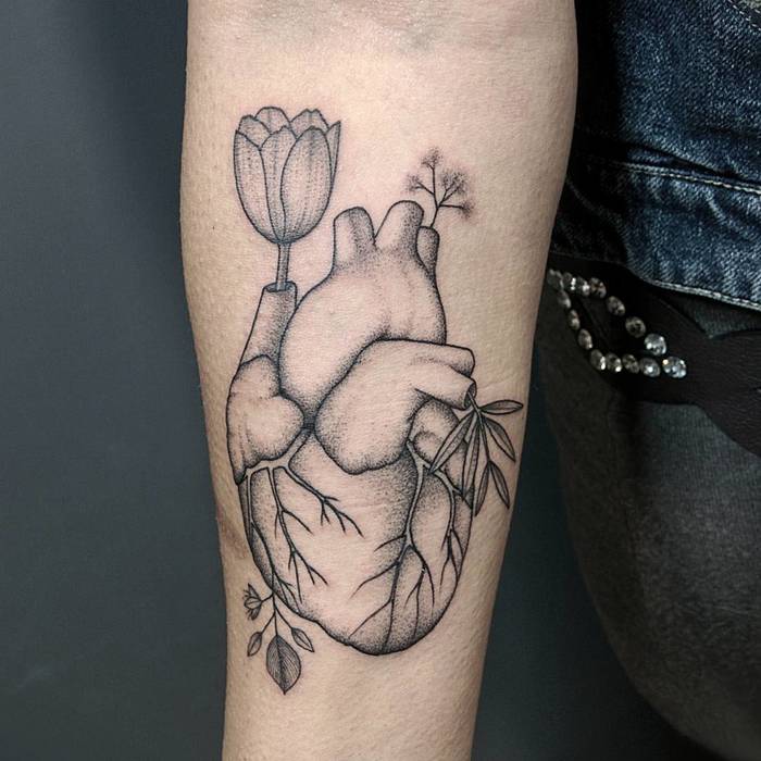 Surreal Heart Tattoo by Michele Volpi