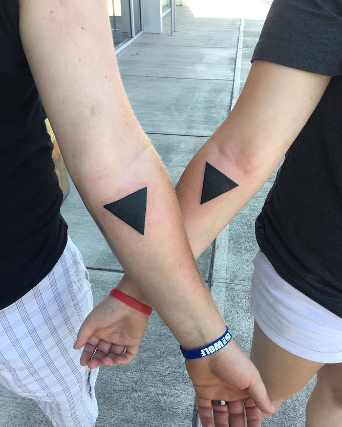 Black Ink Matching Triangles by Zachary Ripley