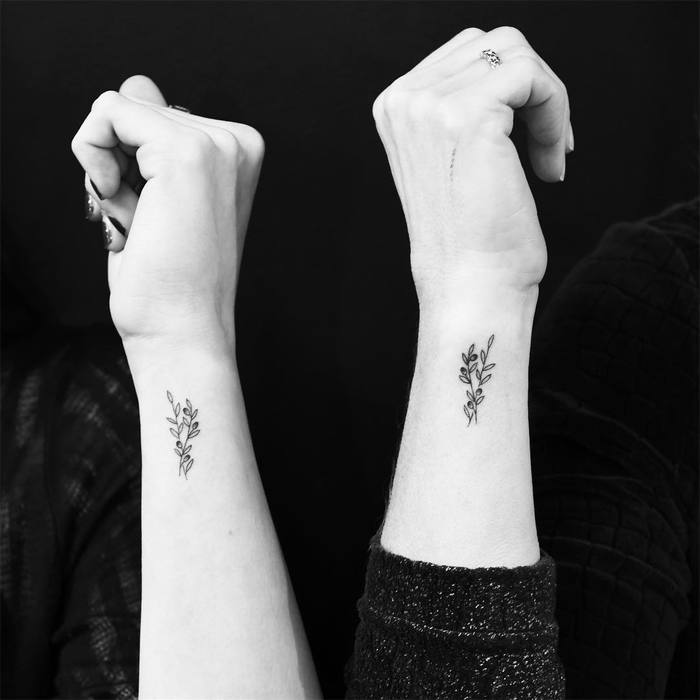 Matching Tattoos for Mother and Daughter by evantattoo