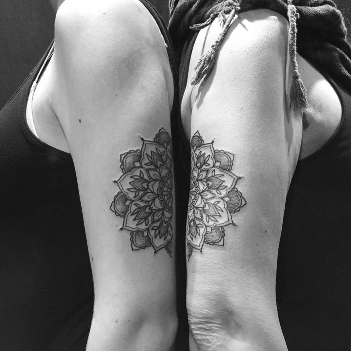 Half Mandalas on Mother & Daughter by Abi Hack Tattoo