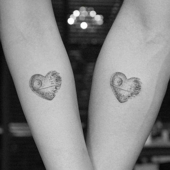 Matching Death Star Hearts by mr.k_tattoo