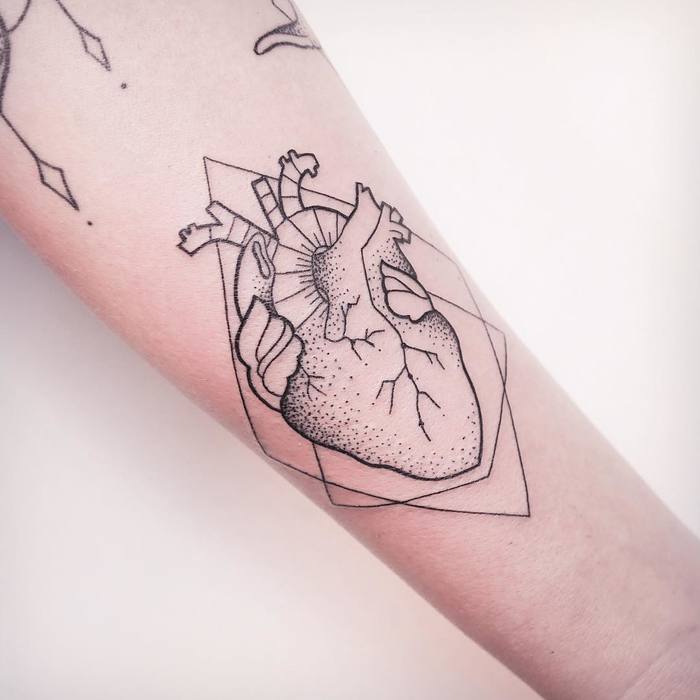 Anatomical Heart Tattoo by Melina Wendlandt