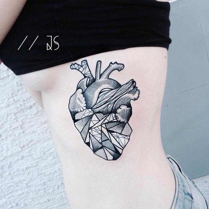 Anatomical Heart Tattoo by Jessica Svartvit
