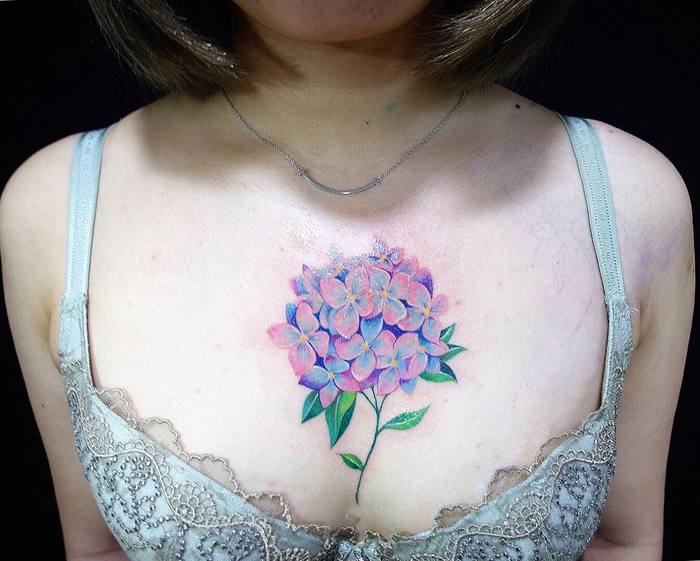Hydrangea Tattoo by Edna tattoo