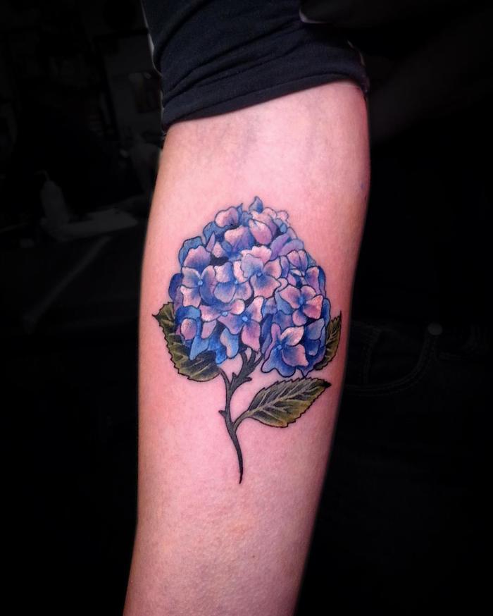 Hydrangea Tattoo by Toby Jenkins