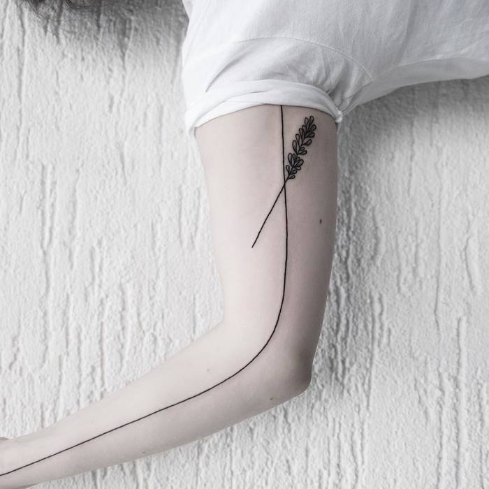 Lavender Tattoo by Malvina Maria Wisniewska