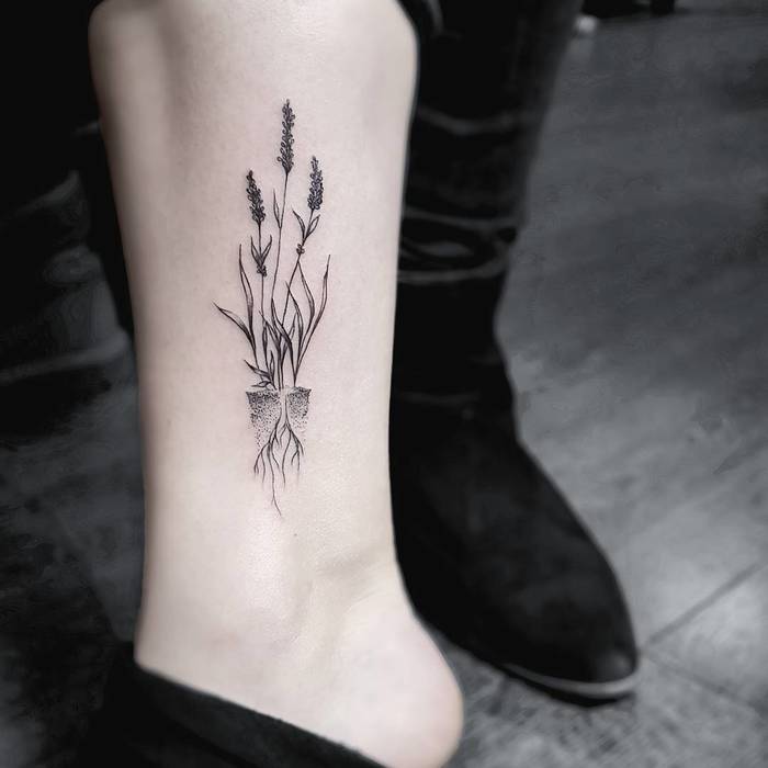 Lavender Tattoo by stellatxttoo