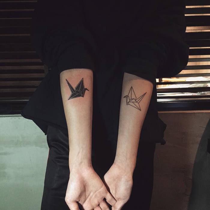 Paper Crane Tattoos by jiux2