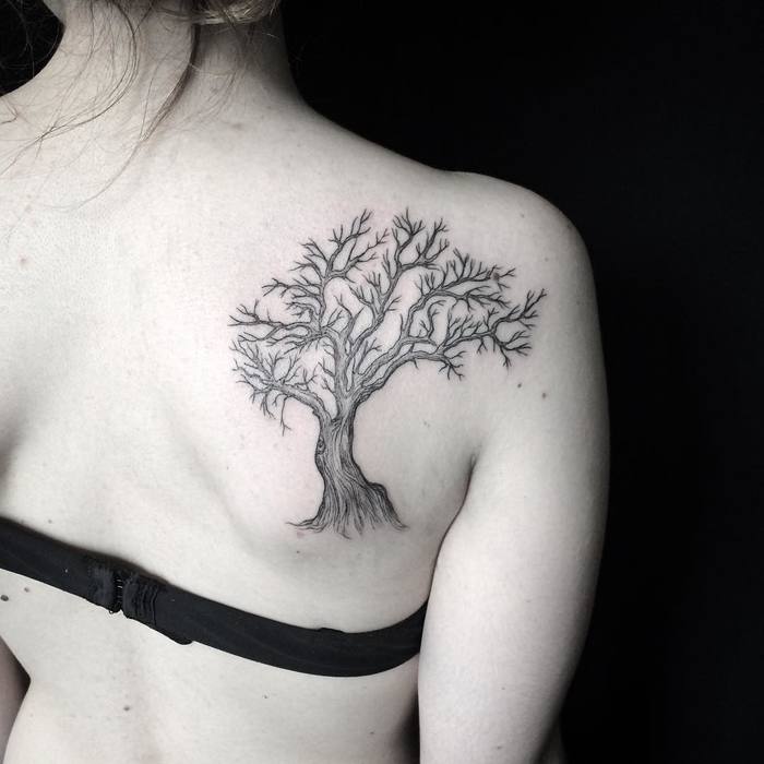 Beautiful Tree Tattoo by Mary Tereshchenko