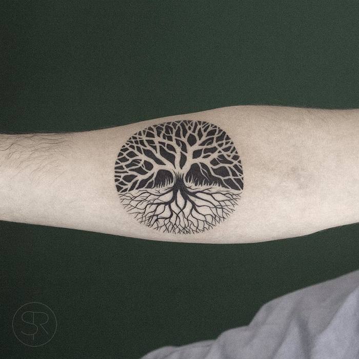 Positive/Negative Tree Tattoo by svenrayen