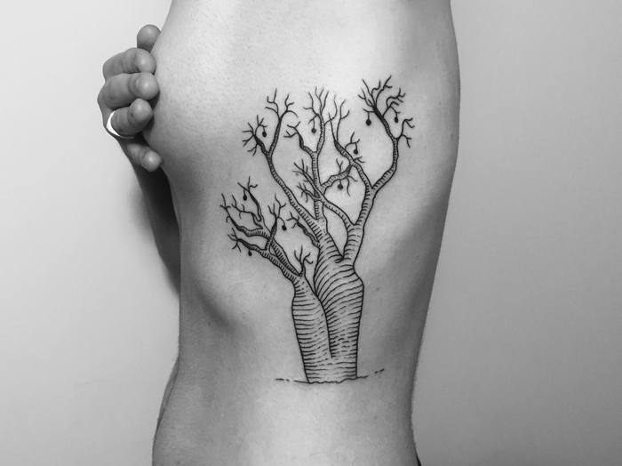 Australian Baobab Tree Tattoo by Aleksander Lew
