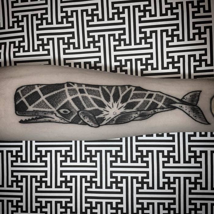 Dotwork Whale Tattoo by Darkmaa_tattooer