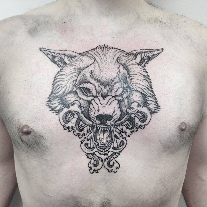 Wolf Tattoo by Michael George Pecherle