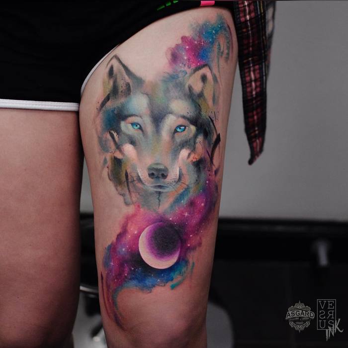 Wolf Tattoo by Alberto Cuerva
