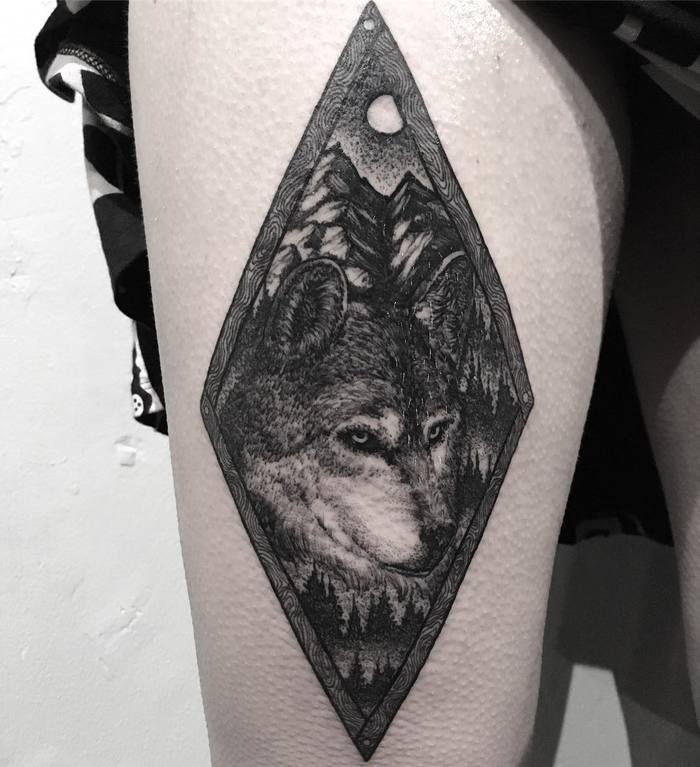 Wolf Tattoo by Merry Morgan