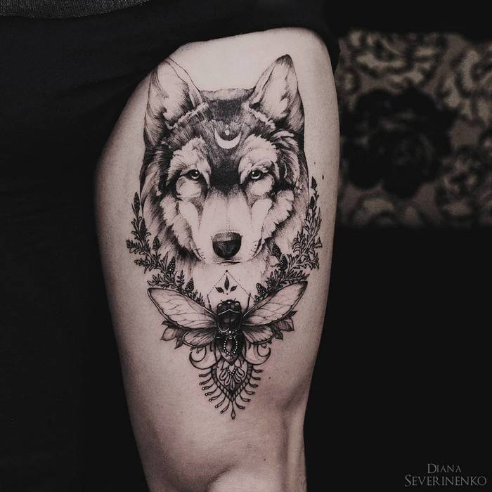 Wolf Tattoo Diana Severinenko