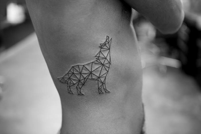 Geometric Wolf Tattoo by Rob Green