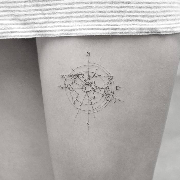 Delicate World Map by mr.k_tattoo