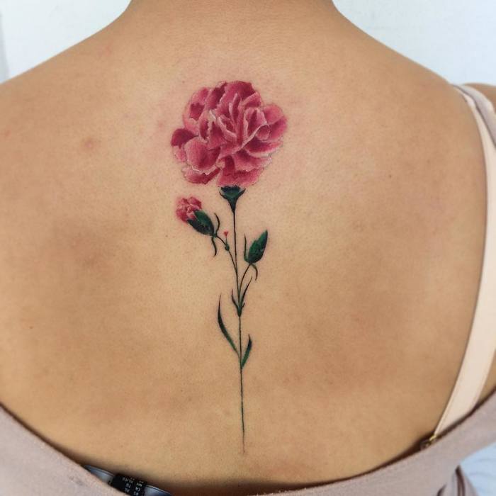Pink Carnation Tattoo by bryan.gee