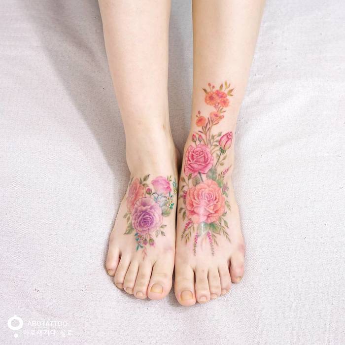 Rose Bouquet Tattoo by Tattooist Silo