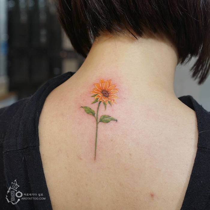 Sunflower Tattoo by Tattooist Silo