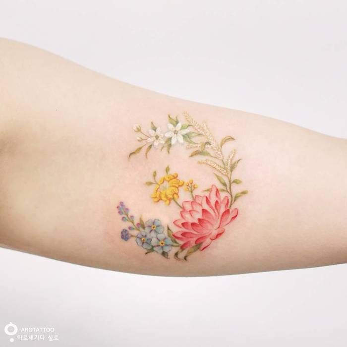 Floral Tattoo by Tattooist Silo