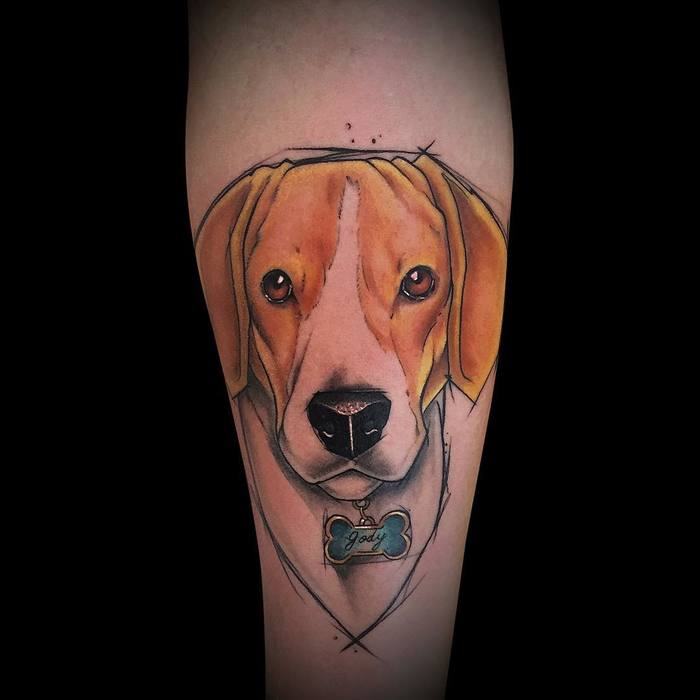 Beagle Tattoo by César Castillo Marquez