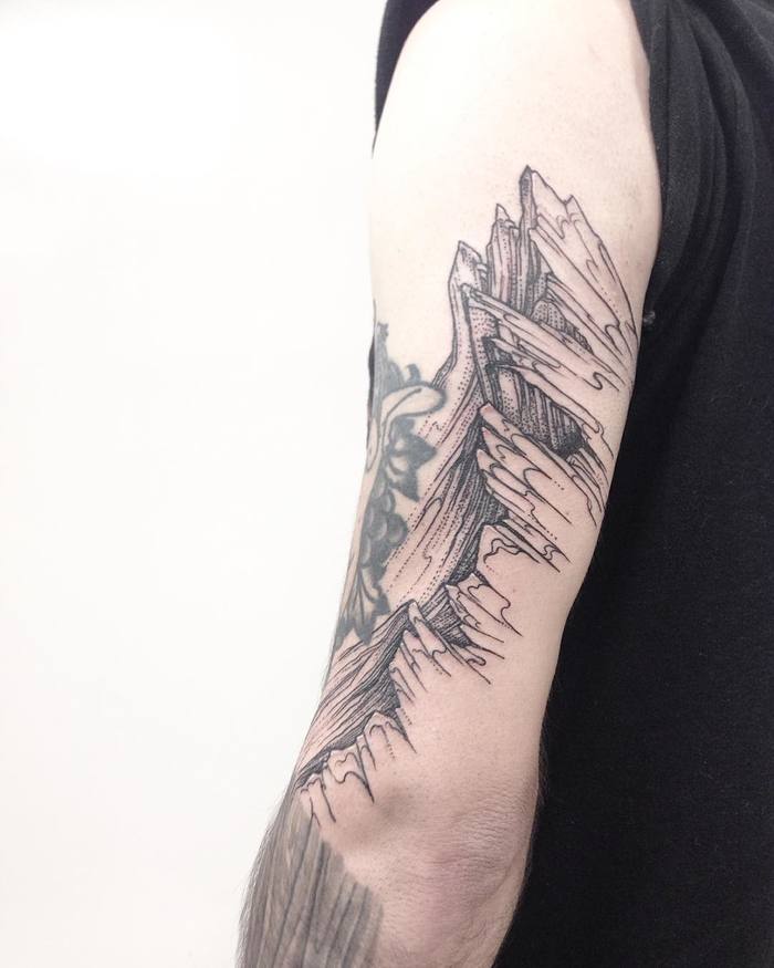 Mountain Range Tattoo by mgptattoos