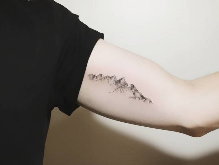 Mountain Tattoo by tattooist_ty