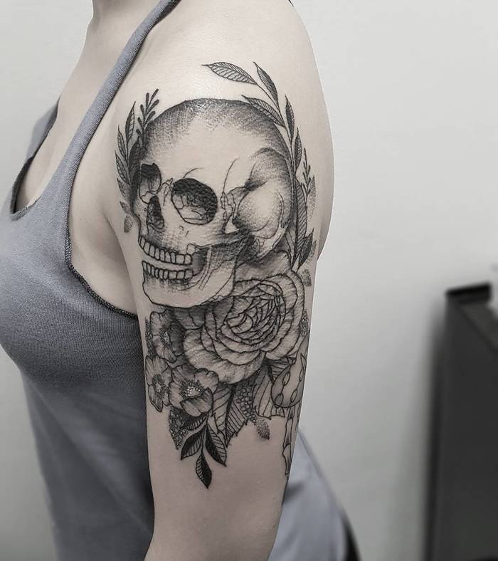 Skull Tattoo by ohtanyagee 
